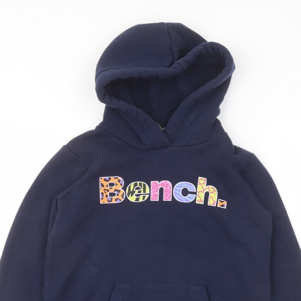 Bench Girls Blue Cotton Pullover Hoodie Size 11-12 Years Pullover
