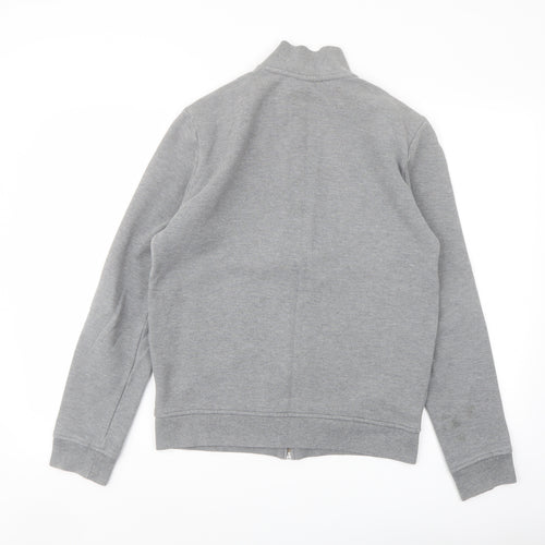 Lacoste Mens Grey Cotton Full Zip Sweatshirt Size S