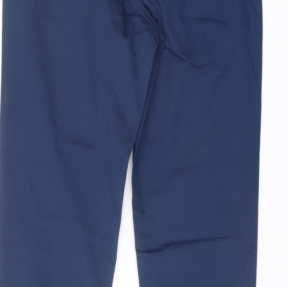 Zara Womens Blue Cotton Chino Trousers Size 10 L31 in Regular Button