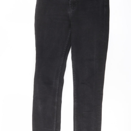 Zata Womens Black Cotton Skinny Jeans Size 8 L27 in Regular Button
