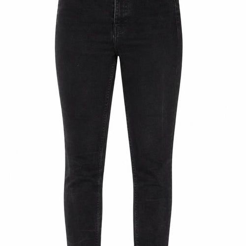 Zata Womens Black Cotton Skinny Jeans Size 8 L27 in Regular Button
