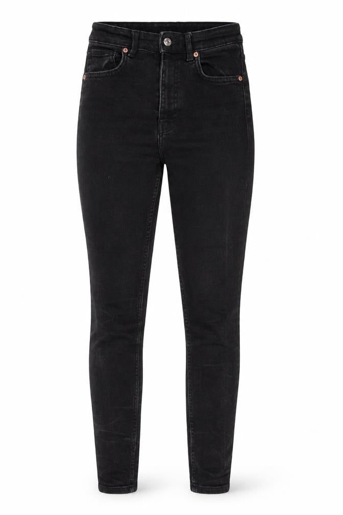 Zata Womens Black Cotton Skinny Jeans Size 8 L27 in Regular Button