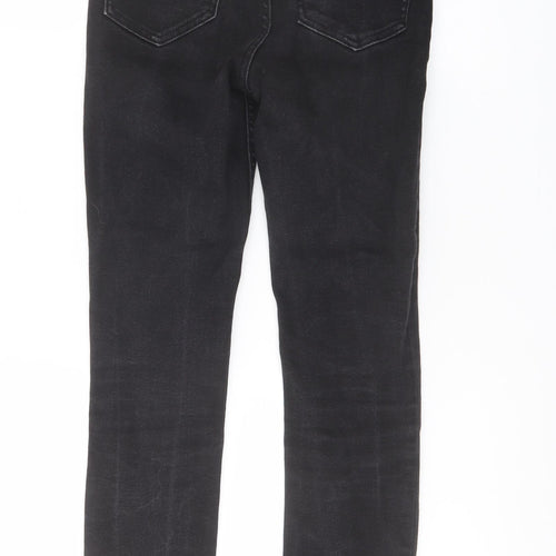 Zata Womens Black Cotton Skinny Jeans Size 8 L27 in Regular Button