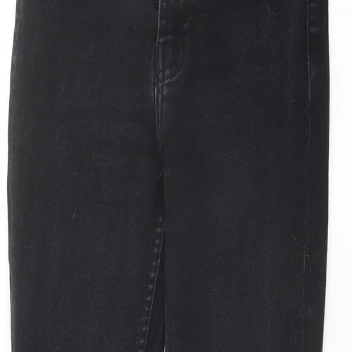 Zata Womens Black Cotton Skinny Jeans Size 8 L27 in Regular Button