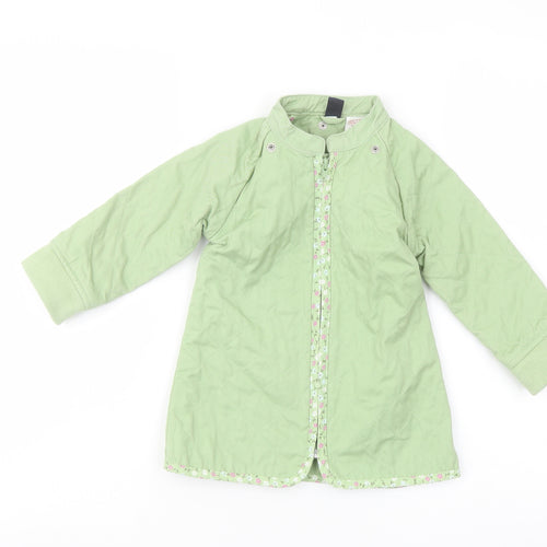 Gap Girls Green Jacket Size 3 Years Zip