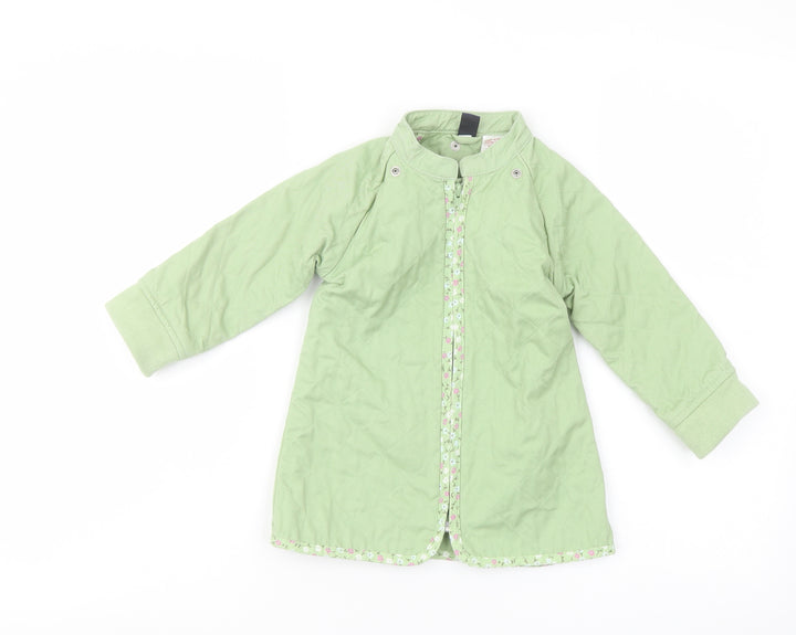 Gap Girls Green Jacket Size 3 Years Zip