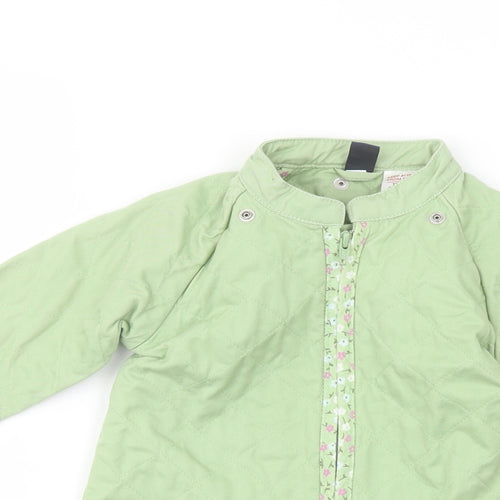 Gap Girls Green Jacket Size 3 Years Zip