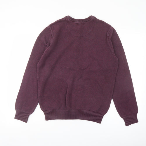Maine Mens Pink Crew Neck Cotton Pullover Jumper Size S Long Sleeve