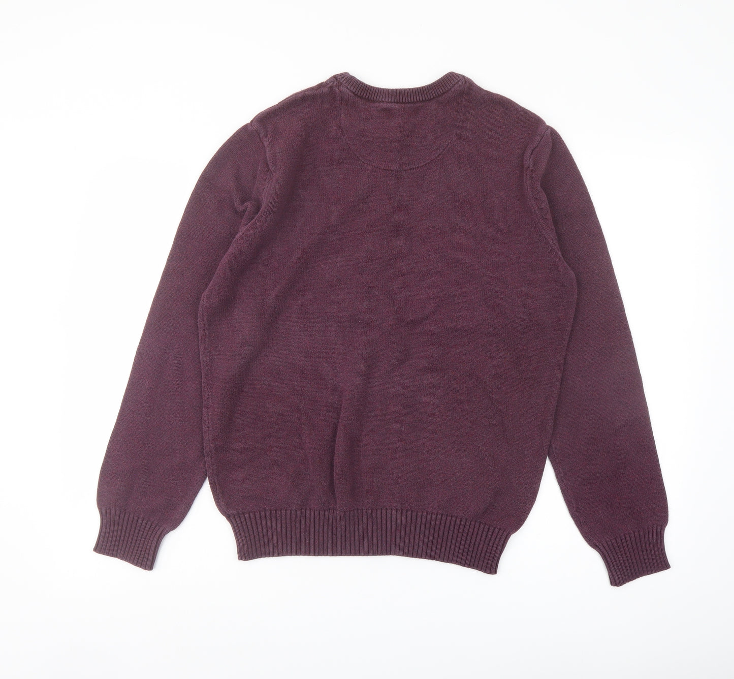 Maine Mens Pink Crew Neck Cotton Pullover Jumper Size S Long Sleeve