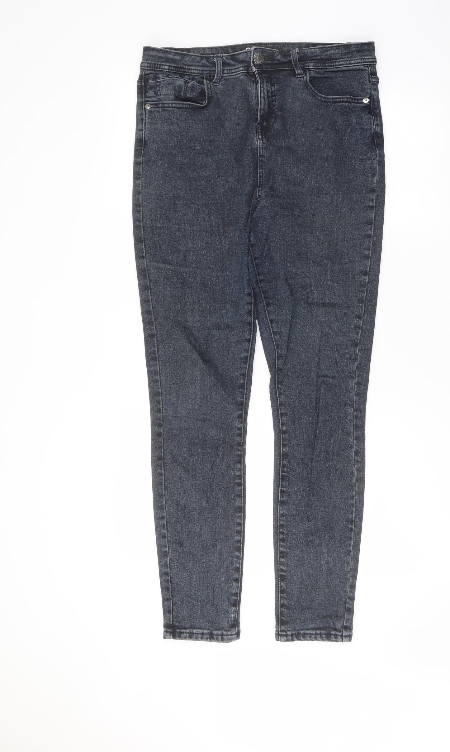 George Womens Blue Cotton Skinny Jeans Size 12 L28 in Regular Button