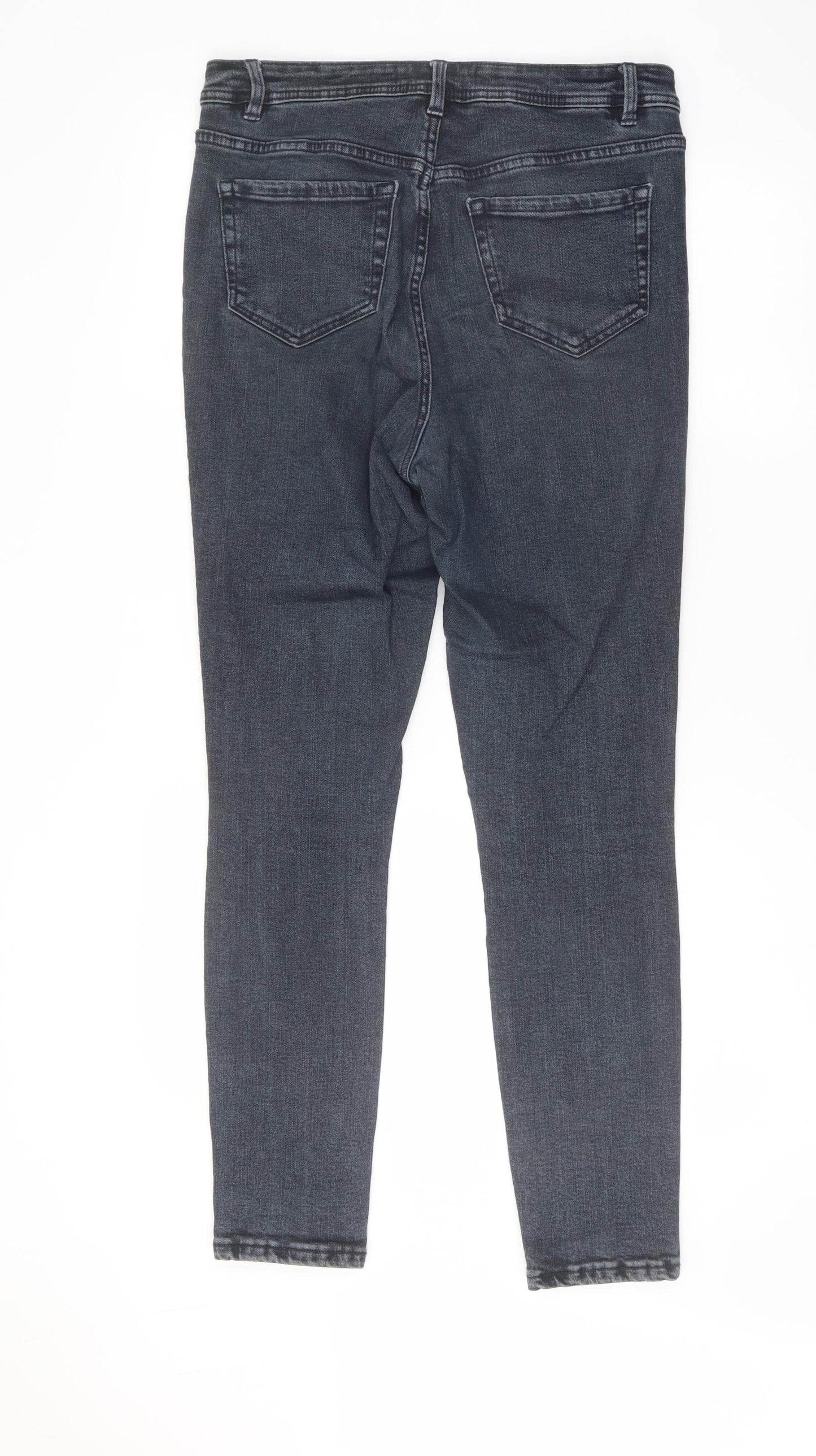 George Womens Blue Cotton Skinny Jeans Size 12 L28 in Regular Button