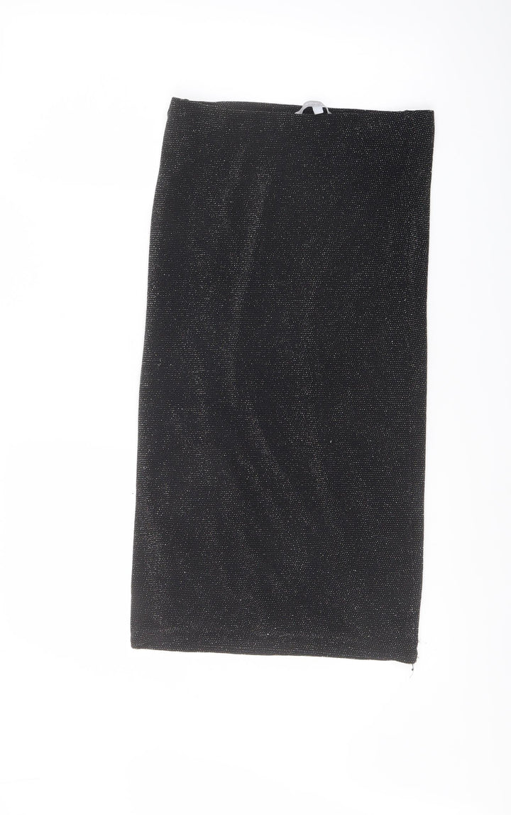 Red Herring Womens Black Nylon Straight & Pencil Skirt Size 10
