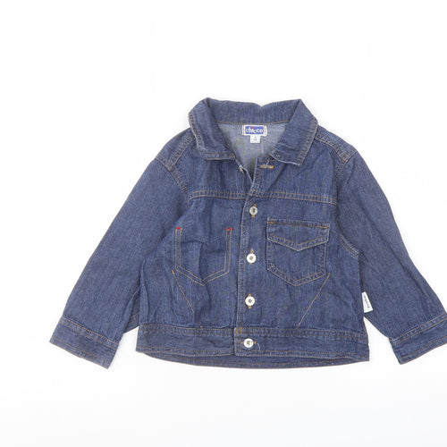 Chicco Baby Blue Jacket Size 18 Months Button
