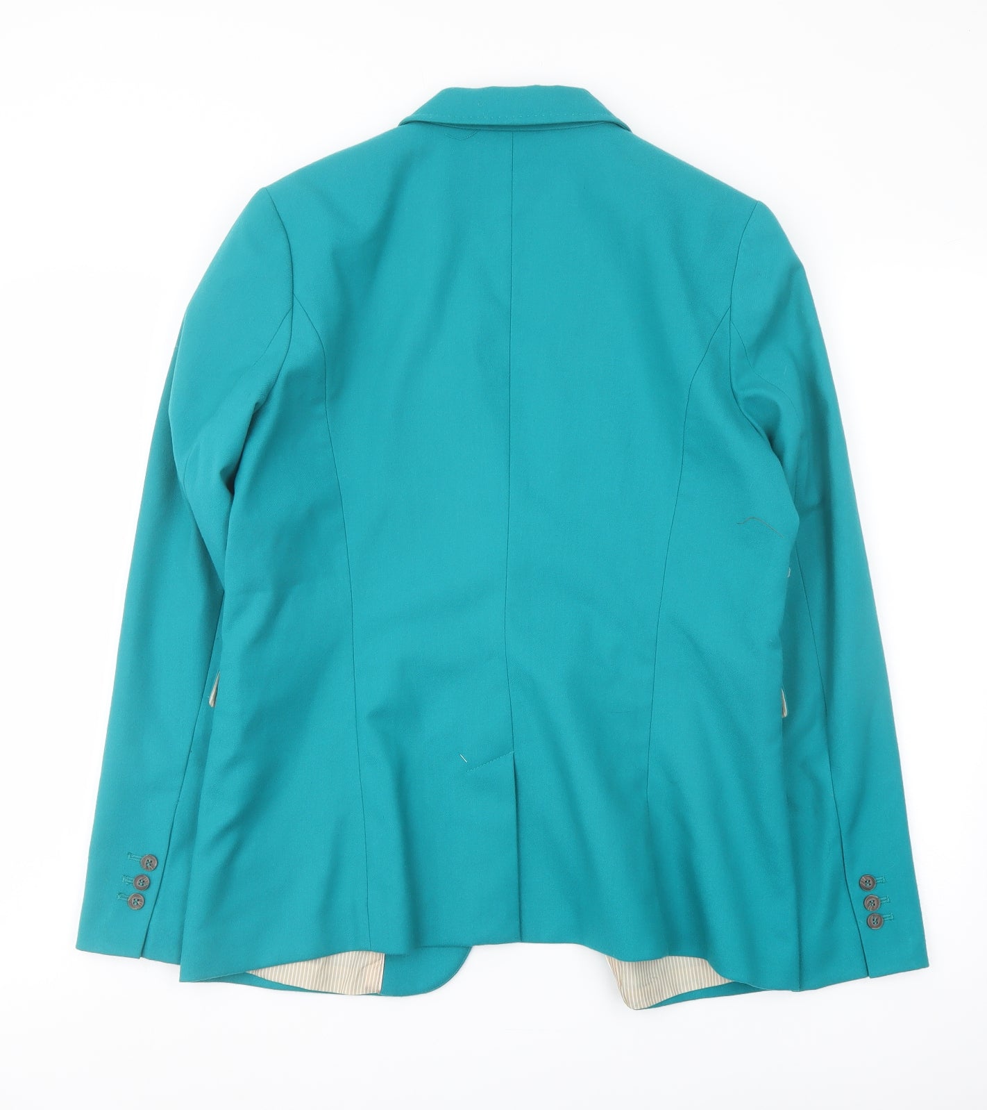 H&M Womens Green Polyacrylate Fibre Jacket Blazer Size 14