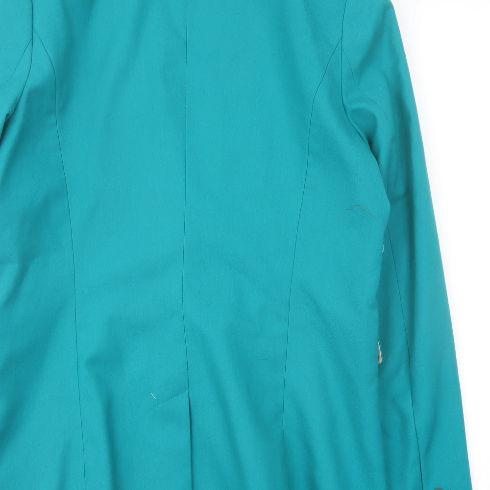 H&M Womens Green Polyacrylate Fibre Jacket Blazer Size 14