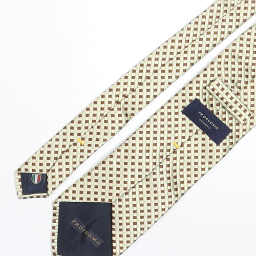 Profumo Mens Multicoloured Plaids & Checks Silk Pointed Tie One Size