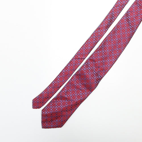Frangi Mens Multicoloured Geometric Silk Pointed Tie One Size