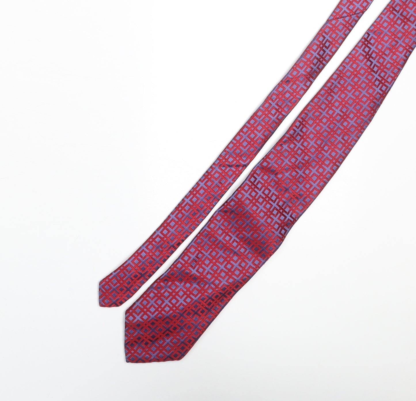 Frangi Mens Multicoloured Geometric Silk Pointed Tie One Size