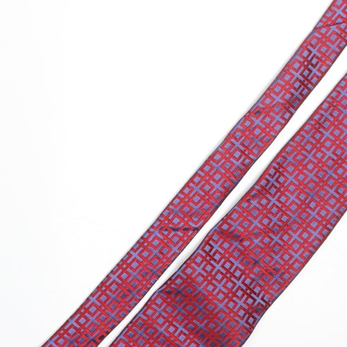 Frangi Mens Multicoloured Geometric Silk Pointed Tie One Size