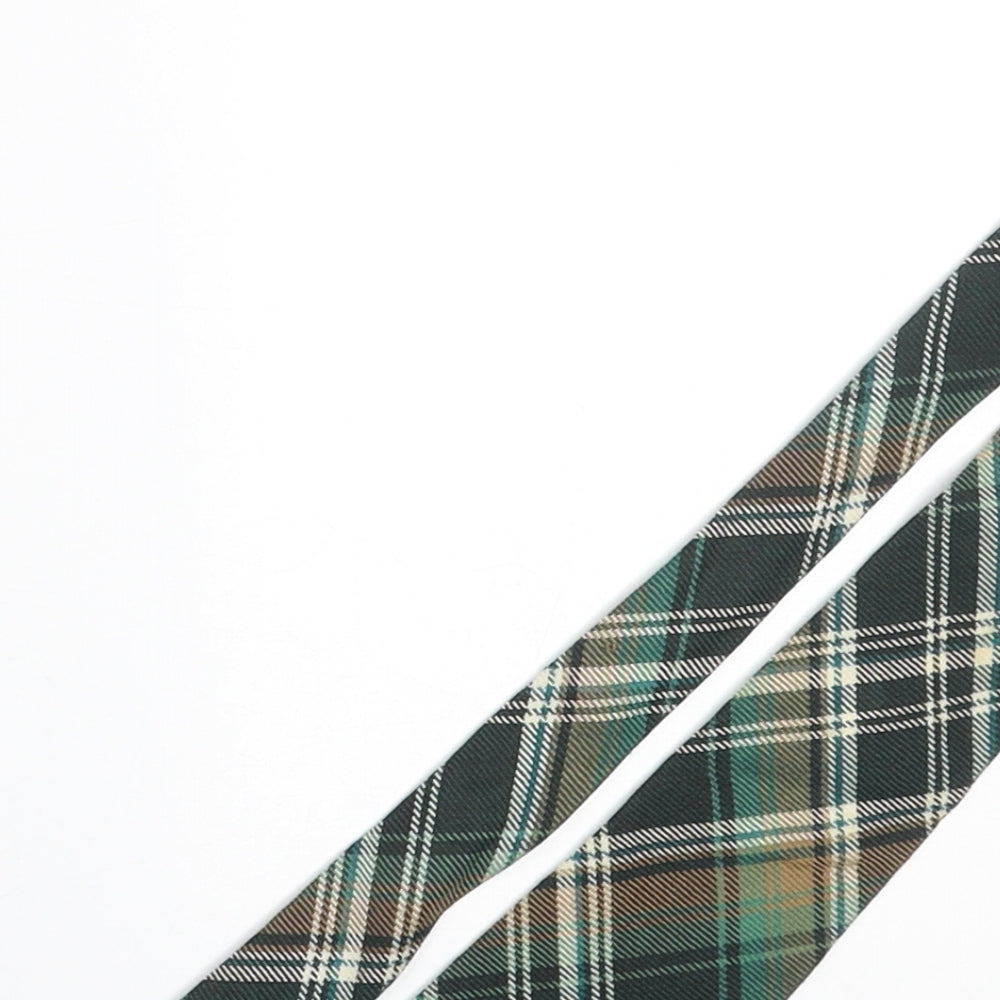 Munrospun Mens Green Plaids & Checks Wool Pointed Tie One Size