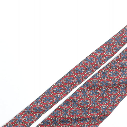 Atkinson Grant Mens Multicoloured Geometric Silk Pointed Tie One Size