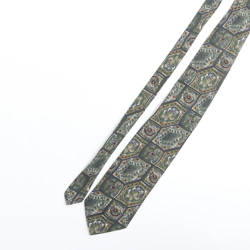 Burlington Mens Multicoloured Geometric Polyester Pointed Tie One Size