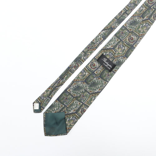 Burlington Mens Multicoloured Geometric Polyester Pointed Tie One Size