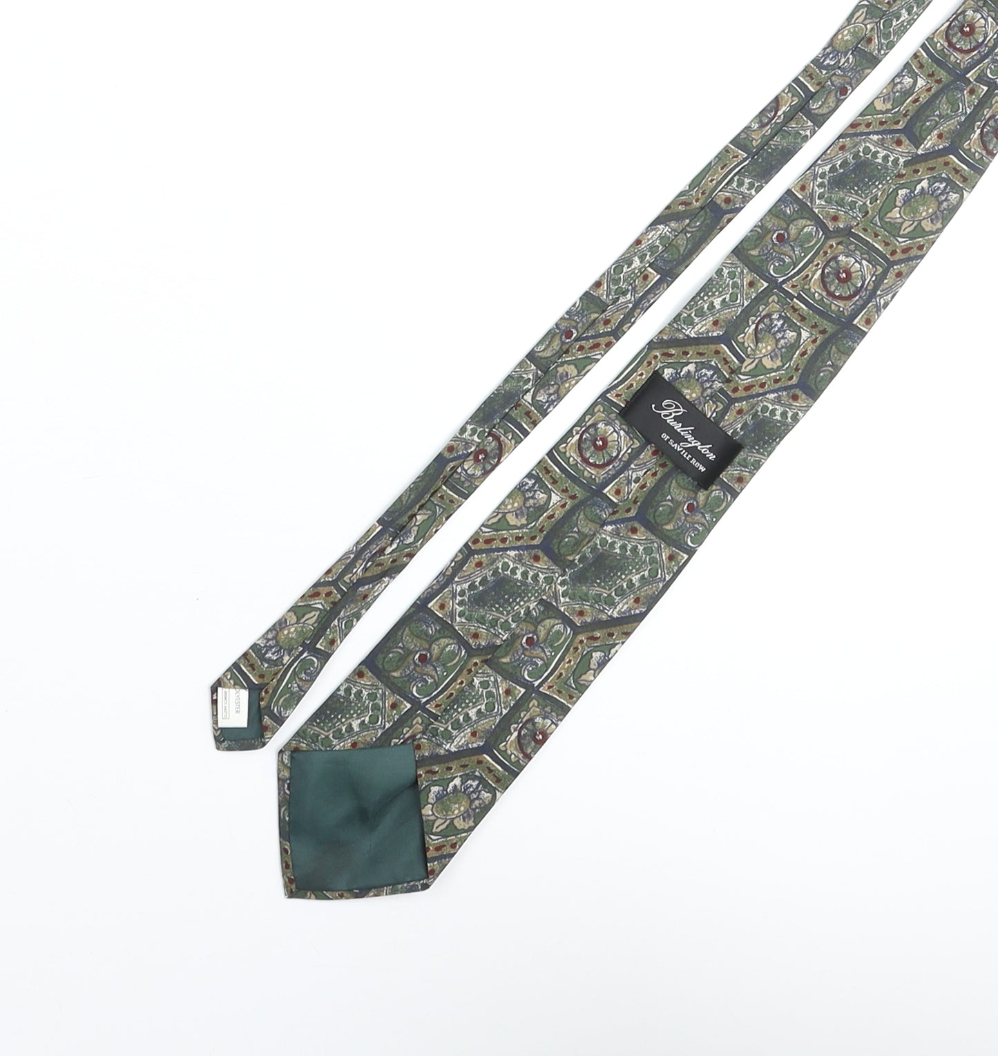 Burlington Mens Multicoloured Geometric Polyester Pointed Tie One Size