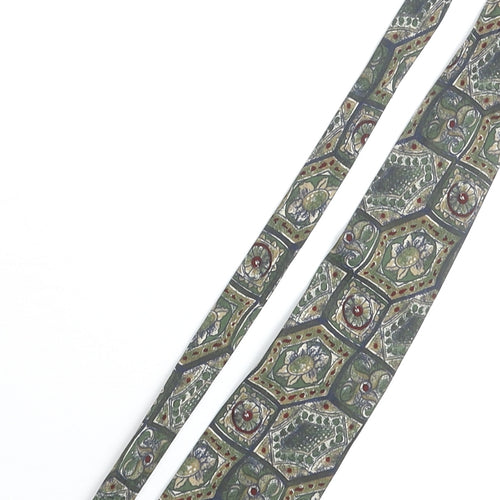 Burlington Mens Multicoloured Geometric Polyester Pointed Tie One Size