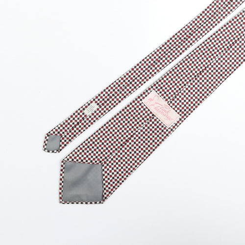 Pink Flamingo Mens Multicoloured Plaids & Checks Polyester Pointed Tie One Size
