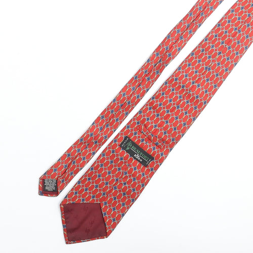 Tie Rack Mens Red Geometric Silk Pointed Tie One Size