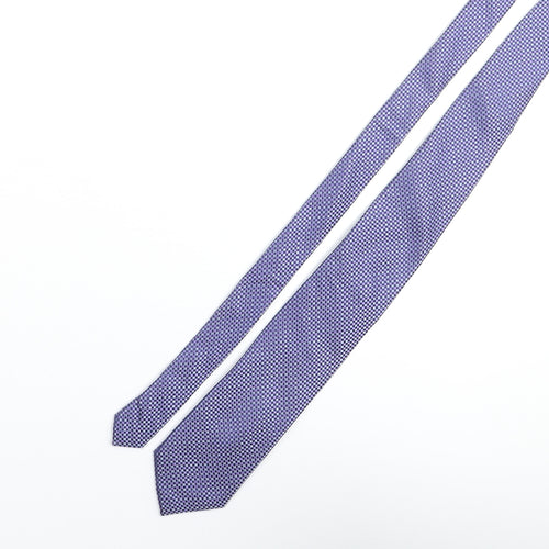 Paul Costelloe Mens Blue Plaids & Checks Silk Pointed Tie One Size