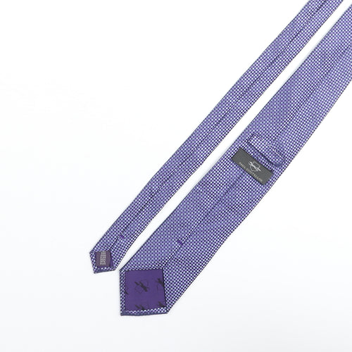Paul Costelloe Mens Blue Plaids & Checks Silk Pointed Tie One Size