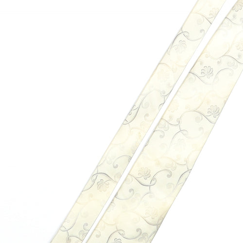 Baumer Mens Beige Geometric Silk Pointed Tie One Size - Floral Swirl