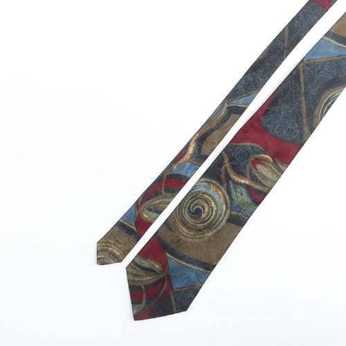 Jonelle Mens Multicoloured Geometric Polyester Pointed Tie One Size