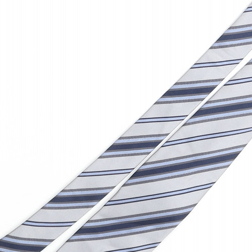 Van Gils Mens Blue Striped Silk Pointed Tie One Size