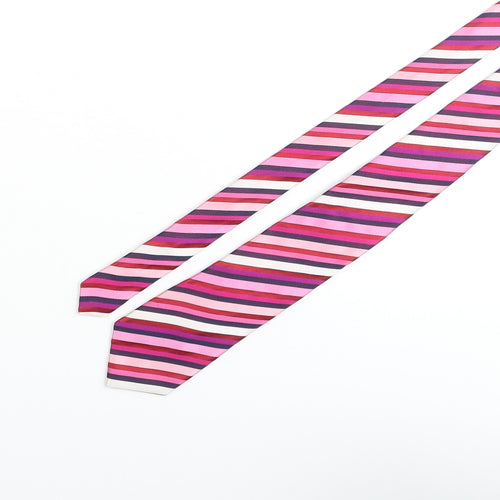 NEXT Mens Multicoloured Striped Silk Pointed Tie One Size