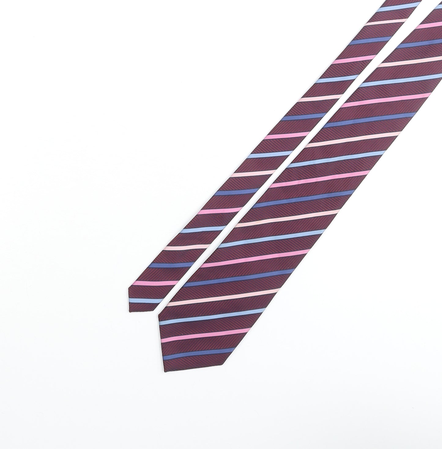 Fletcher's Glaaery Mens Multicoloured Striped Polyester Pointed Tie One Size