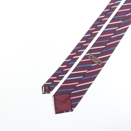 Fletcher's Glaaery Mens Multicoloured Striped Polyester Pointed Tie One Size
