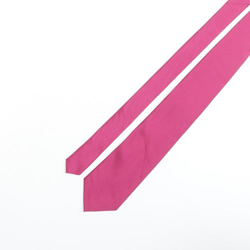 Thomas Nash Mens Pink Polyester Pointed Tie One Size