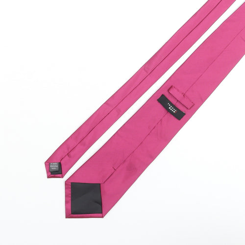 Thomas Nash Mens Pink Polyester Pointed Tie One Size