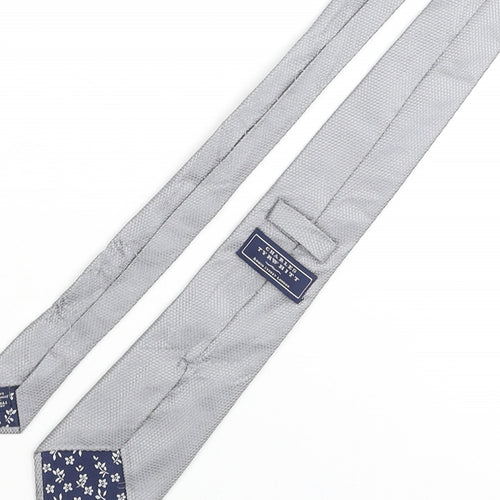 Charles Tyrwhitt Mens Grey Silk Pointed Tie One Size