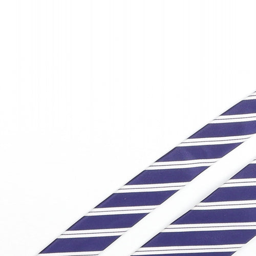 Olymp Mens Blue Striped Silk Pointed Tie One Size