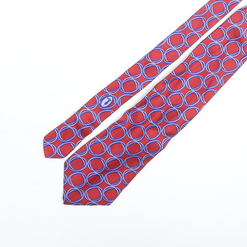 Trussardi Mens Multicoloured Geometric Silk Pointed Tie One Size