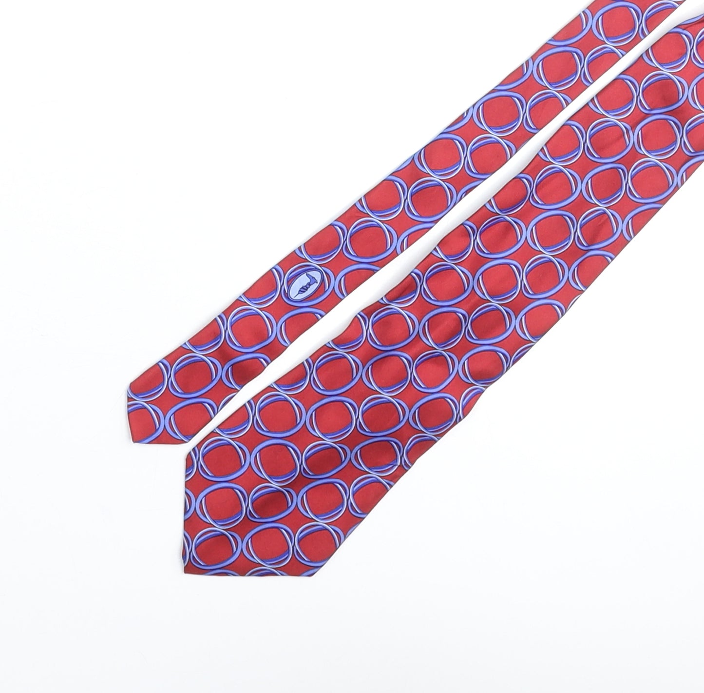 Trussardi Mens Multicoloured Geometric Silk Pointed Tie One Size