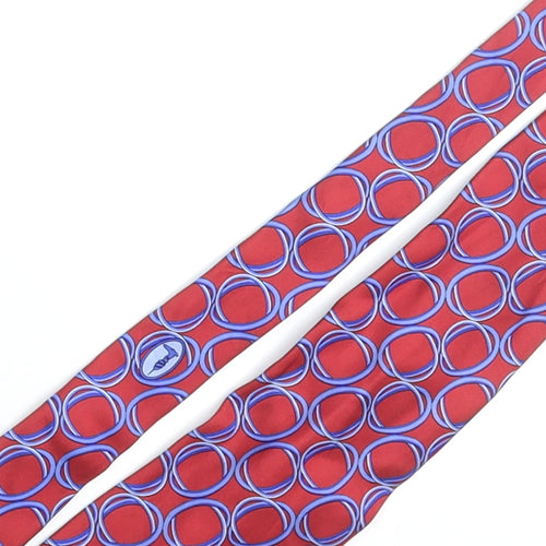 Trussardi Mens Multicoloured Geometric Silk Pointed Tie One Size