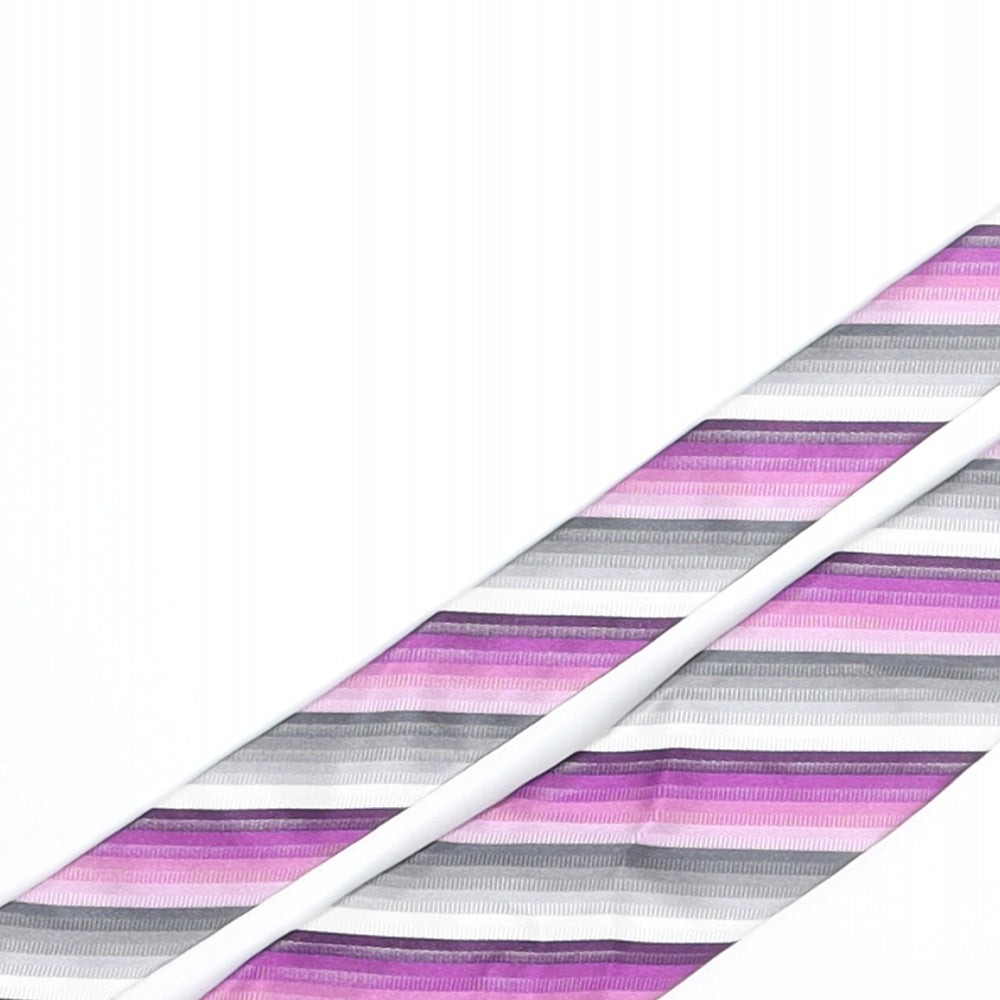 Deha Villand Mens Multicoloured Striped Silk Pointed Tie One Size