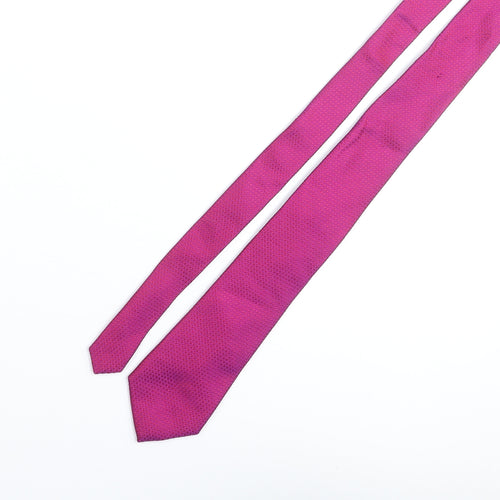 William Hunt Mens Purple Silk Pointed Tie One Size