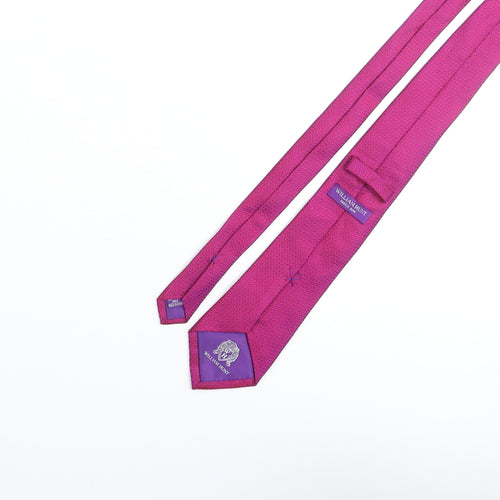William Hunt Mens Purple Silk Pointed Tie One Size