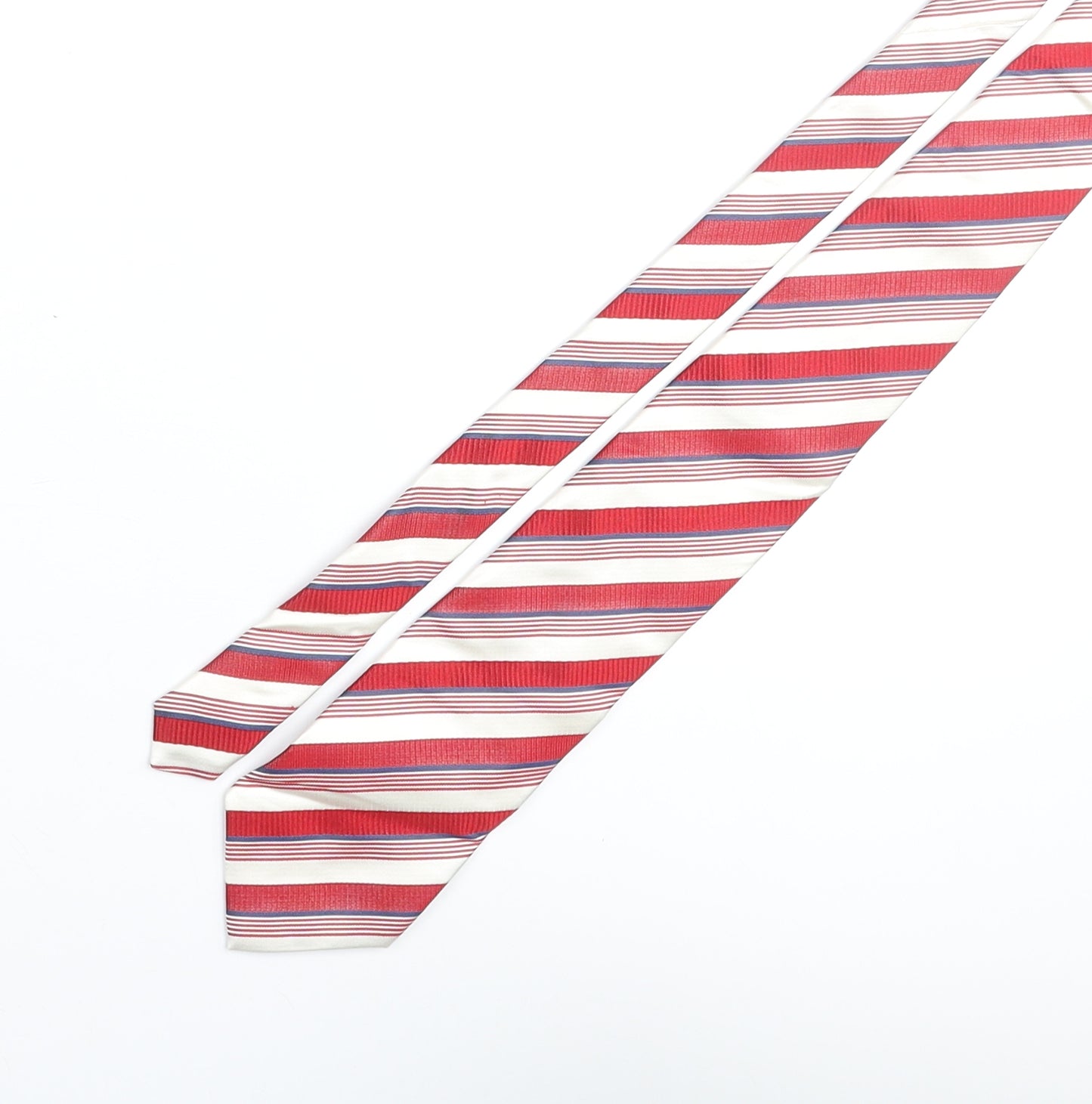 Frangi Mens Multicoloured Striped Silk Pointed Tie One Size